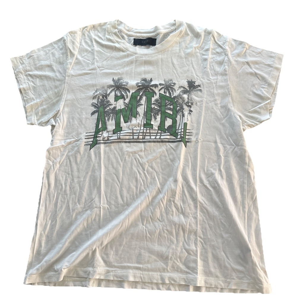 AMIRI Varsity Palm Tree T Shirt Mens Size Large Made In USA